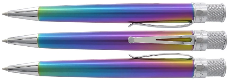 Stylo bille roulante rétractable Retro 51, série Tornado Chromatic Arc-en-ciel*