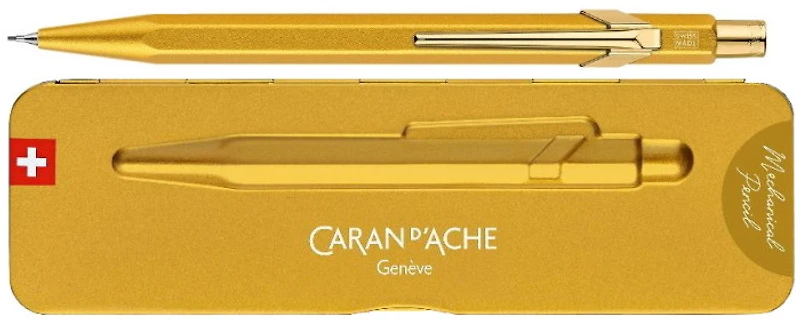 Caran d'Ache Mechanical pencil, 844 Goldbar series Gilt (0.7mm)