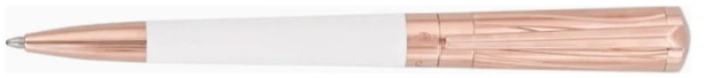 Stylo bille Dupont, S.T., série Liberté Blanc/Or rose (Her)