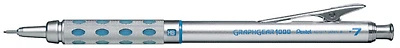 Pentel Mechanical pencil, GraphGear 1000 series Silvered & Blue 0.7mm