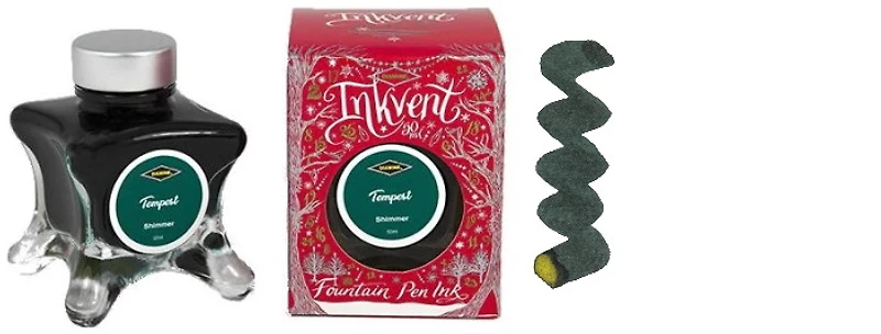 Bouteille d'encre Diamine, série Inkvent Red Edition Encre Tempest (50ml)