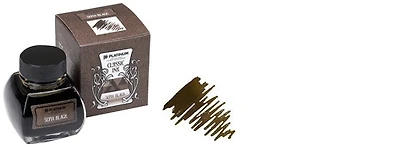 Platinum Ink bottle, Classic Ink series Sepia ink (Sepia Black - 60ml)