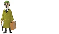 Tintin Figurine, Decorations series Calculus with his suitcase