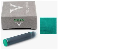 Visconti Ink cartridge, Refill & ink series Green ink (10/box)
