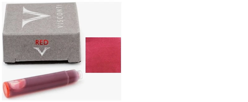 Visconti Ink cartridge, Refill & ink series Red ink (10/box)