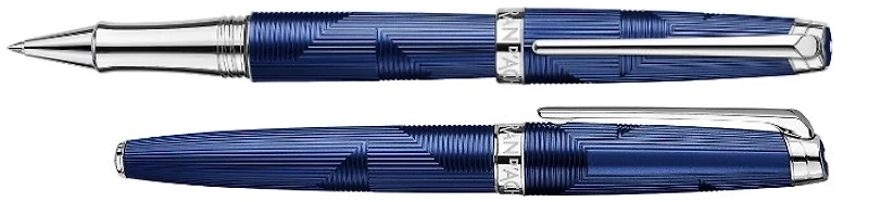 Stylo bille roulante Caran d'Ache, série Léman Bleu Marin