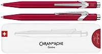 Stylo bille Caran d'Ache, série 849 Colormat-X Rouge (avec boîte cadeau) 