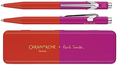 Caran d'Ache Ballpoint pen, 849 Paul Smith 4th Edition series Warm Red / Melrose Pink 