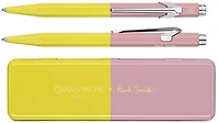 Stylo bille Caran d'Ache, série 849 Paul Smith 4e Édition Chartreuse Yellow / Rose Pink