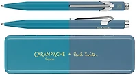 Stylo bille Caran d'Ache, série 849 Paul Smith 4e Édition Cyan Blue / Steel Blue