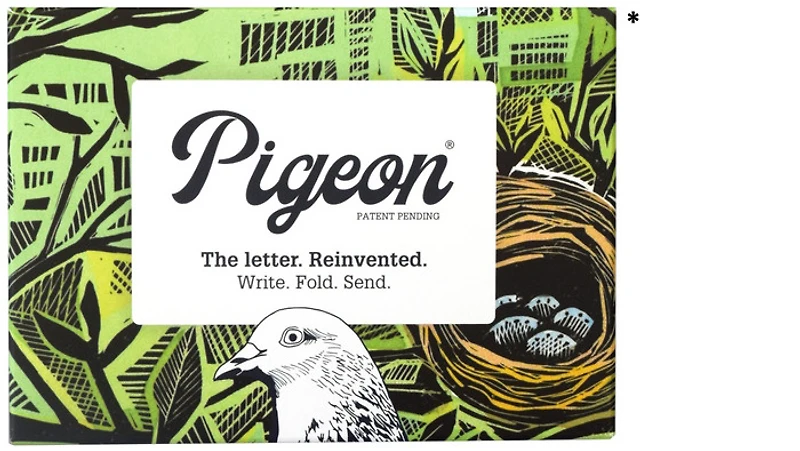 Papier à lettre/Enveloppe Pigeon, série Correspondance Wonderfully Wild (Paquet de 6)
