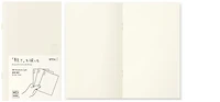 Midori Pack of 3 Notebooks (B6 Slim), MD Paper Light series Cream (Blank, 105mm x 175mm)