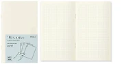 Paquet de 3 Carnets de notes (B6 Slim) Midori, série MD Paper Light Crème (Quadrillé, 105mm x 175mm)
