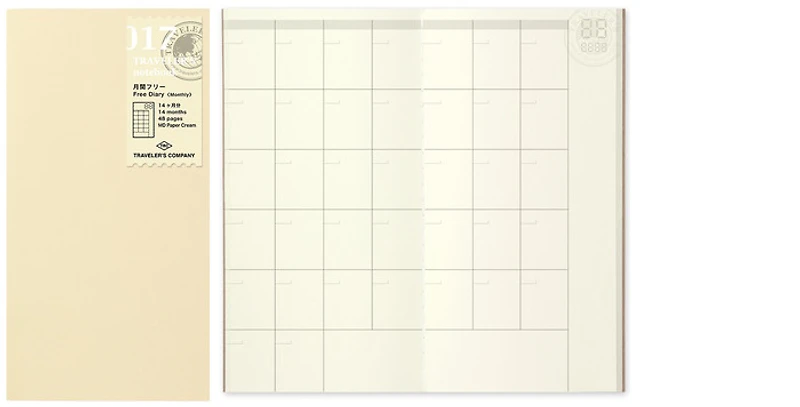 Traveler's Company Agenda refill, Notebook Refill series Cream (110mm x 210mm) 