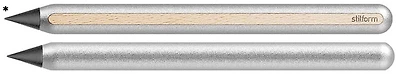 Crayon réutilisable Stilform, série AEON Pencil Magnésium / Érable (Embout en graphite)