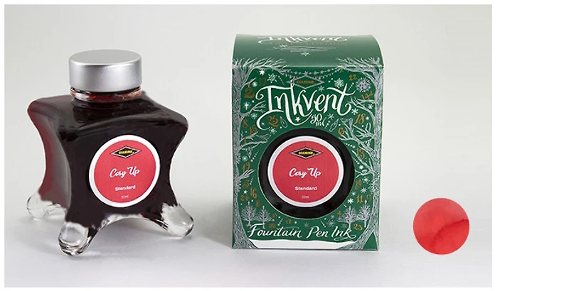 Bouteille d'encre Diamine, série Inkvent Green Edition Encre Cosy Up (50ml)