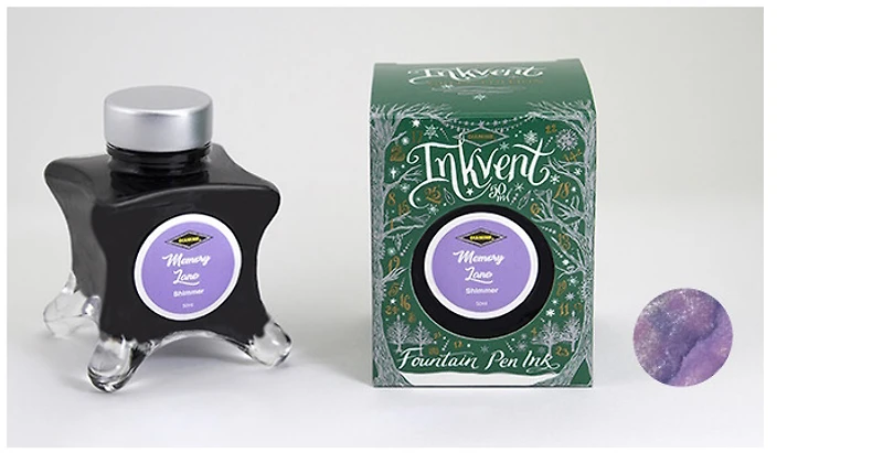 Bouteille d'encre Diamine, série Inkvent Green Edition Encre Memory Lane (50ml)