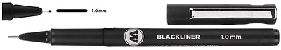 Stylo feutre Molotow, série Blackliner Encre noire (1.0 mm)