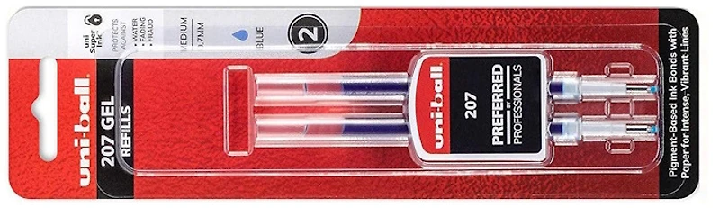 Uni-Ball Gel refill, Refill & ink series Blue ink (Signo RT 207 - 2/Pack)