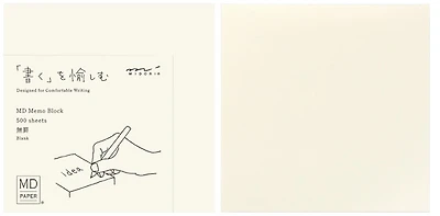 Midori Notepad, MD Memo Block series Cream (Blank, 100mm x 100mm)