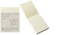 Bloc-notes (A7) Midori, série MD Sticky Memo Pad Crème (Ligné, 76mm x 102mm)