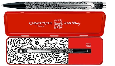 Stylo bille 849 Caran d'Ache, série Édition Spéciale Keith Haring Noir & Blanc