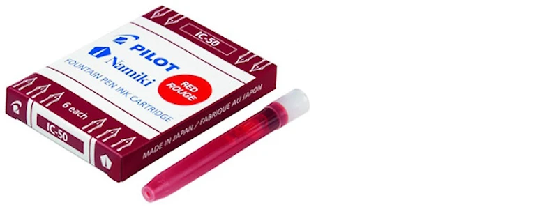 Cartouche d'encre Pilot, série Recharge & encre Encre rouge
