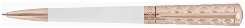 Stylo bille Dupont, S.T., série New Liberté Duo Blanc & Or rose