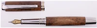 Stylo plume Ecowoodturner, série Gentlemen's Black cherry burl 