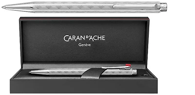 Stylo bille Caran d'Ache, série Édition Spéciale Écridor Tressé Platine