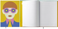 Carnet de notes (A5) PdiPigna, série Olimpia Zagnoli Jaune (Ligné, 148mm x 210mm)