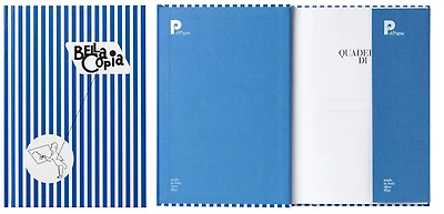 PdiPigna Notebook (A5), Bella Copia series Blue (Ruled, 148mm x 210mm)