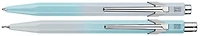 Caran d'Ache Ballpoint pen & mechanical pencil (0.5mm) set, 849 & 844 Blue Lagoon Special Edition series Frosty gray & Polar blue
