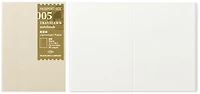 Recharge de carnet Traveler's Company, série Notebook Passport Size Refill Blanc (Uni, 89mm x 124mm)