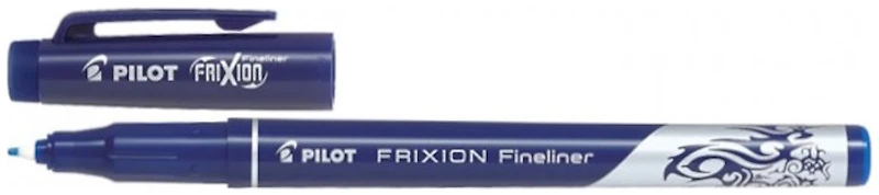 Crayon feutre Pilot, série Frixion Fineliner Encre bleue