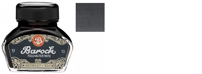 Bouteille d'encre Octopus Fluids, série Barock 1910 Encre Anthracite (30ml)