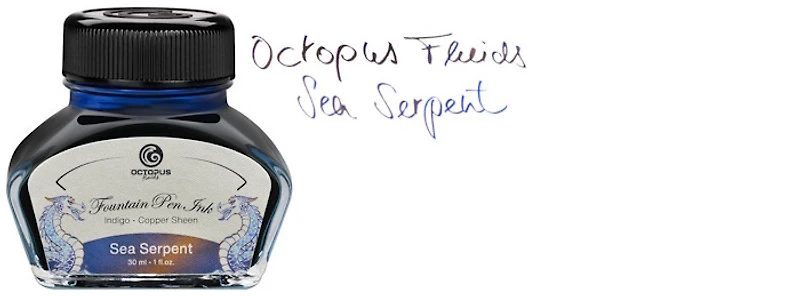 Bouteille d'encre Octopus Fluids, série Sheen Encre Sea Serpent (30ml)