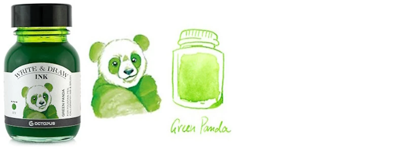 Octopus Fluids Ink bottle, Write & Draw Ink series Green ink (Panda) - 50ml