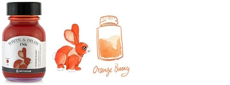 Octopus Fluids Ink bottle, Write & Draw Ink series Orange ink (Bunny) - 50ml