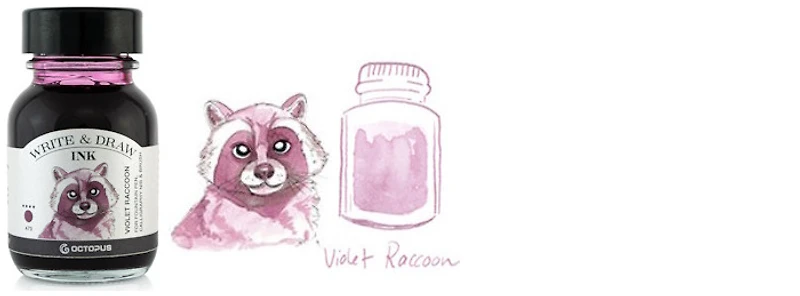 Octopus Fluids Ink bottle, Write & Draw Ink series Violet ink (Raccoon) - 50ml