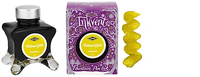 Diamine Ink bottle, Inkvent Purple Edition series Fortunes Gold ink (50ml)
