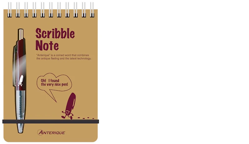 Ensemble stylo bille & bloc notes Anterique