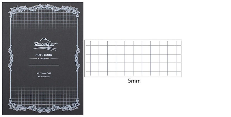 Carnet de notes (A5) Tomoe River, série Softcover Notebook Blanc (Quadrillé, 148mm x 210mm)