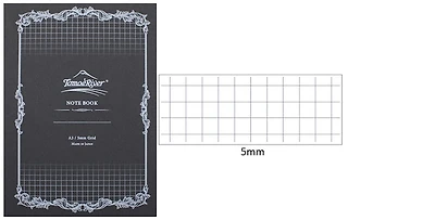 Carnet de notes (A5) Tomoe River, série Softcover Notebook Blanc (Quadrillé, 148mm x 210mm)