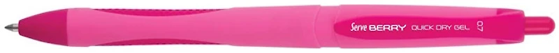 Serve Retractable Gel pen, Berry series Pink ink