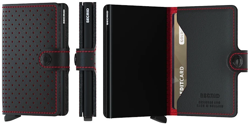 Secrid Card case, Miniwallet Perforated series Black-Red  