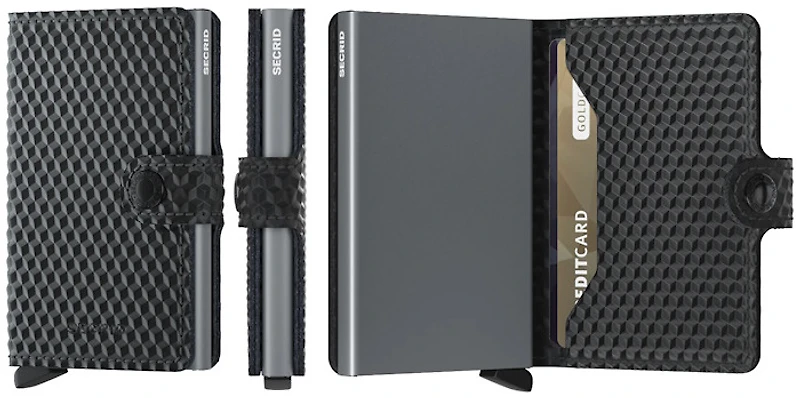 Secrid Card case, Miniwallet Cubic series Black-Titanium