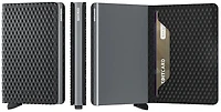 Porte-cartes Secrid, série Slimwallet Cubic Noir-Titane