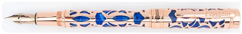 Stylo plume Conklin Pen Co, Serie Endura Deco Crest Bleu/rose gold