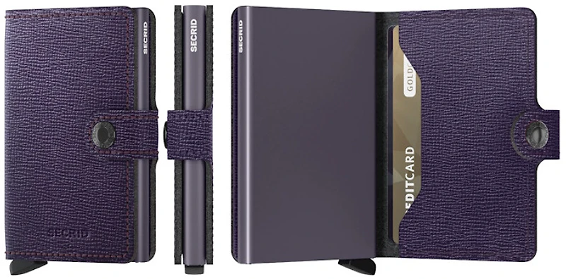 Porte-cartes Secrid, série Miniwallet Crisple Mauve